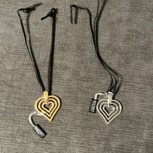Adorable and sweet Silver and/or Gold “Hearts within Hearts” Pendants.